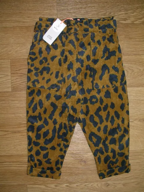 Pantaloni nuovi con etichette River Island stampa con animali bianchi frilly età 18-24 m NUOVI 3