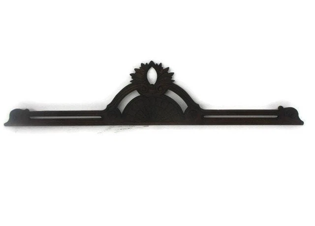 Hand Carved Wood French Pediment Ornate Over door Architectural Reclaimed Antiqu