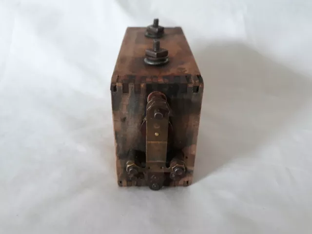 Early 1900's Vintage Ford Ignition Coil Wooden Buzz Box Wooden Battery OEM
