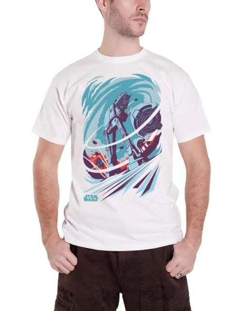 Star Wars T Shirt AT-AT Empire Strikes Back new Official Mens White