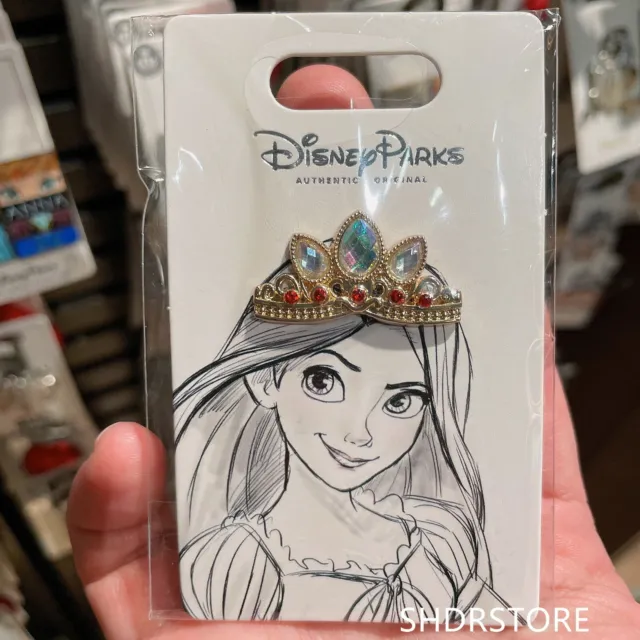 Authentic Disney Pin Rapunzel princess tangled crown Disneyland exclusive