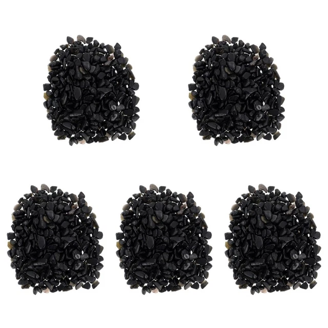 5 set pietre per acquario sensibili ciottoli vaso nero per succoso