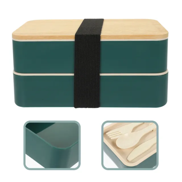 Doppellagige Lunchbox Abs Student Bento Lunchpaket Für Erwachsene