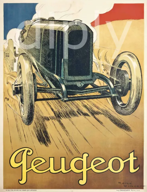 Repro Affiche Deco Affiche Peugeot Sur Papier 310 Ou 190 Grs