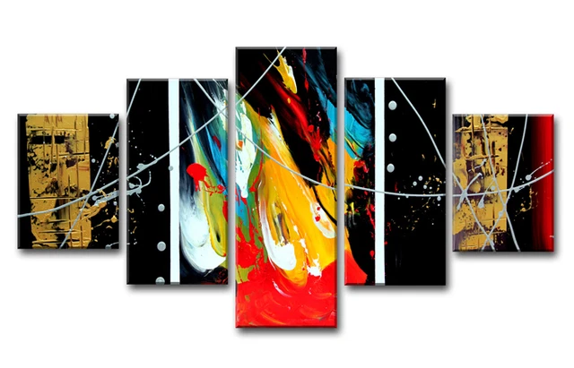 Tableau contemporain moderne Platine : Toile art 3D