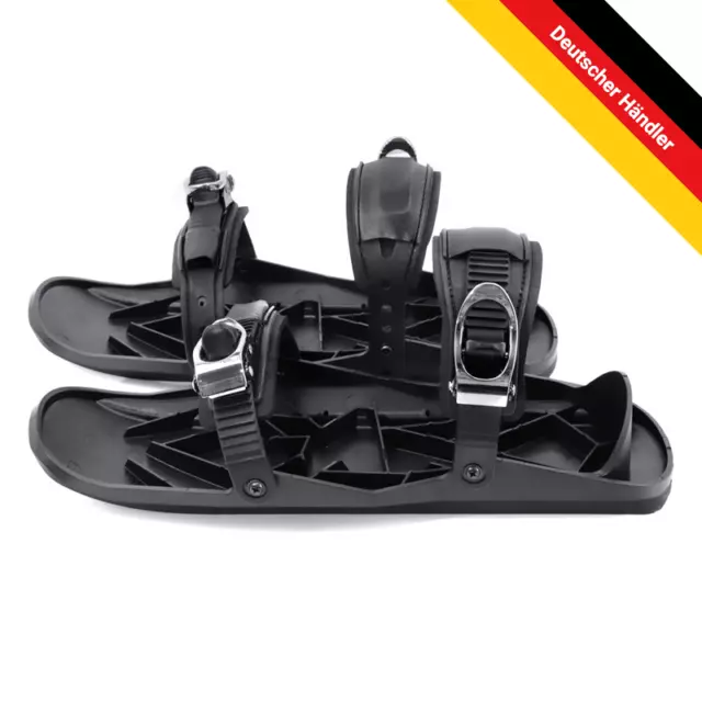 Mini Ski Skates für Winterschuhe, kurze Skier Snowskates für Erwachsene Unisex