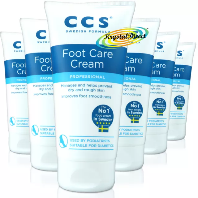 6x CCS Foot Care Cream for Dry Skin & Cracked Heels Foot Cream 175ml