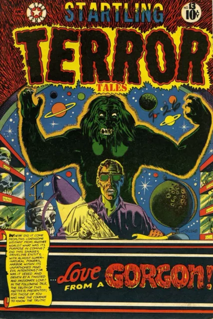 Startling Terror Tales 13 Comic Book Cover Art Giclee Reproduction on Canvas