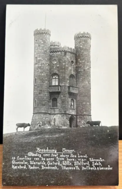 1952 Vintage Postcard Broadway Tower Worcestershire
