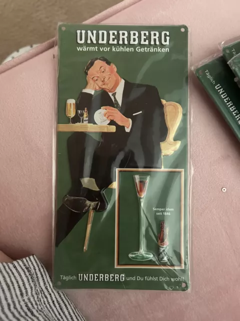 Underberg Bitters Tin Advertisement-Man-8x4