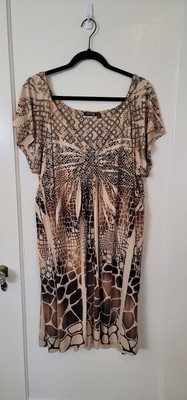 Apt. 9 Woman 3X Giraffe Print Cap Sleeve Dress Brown