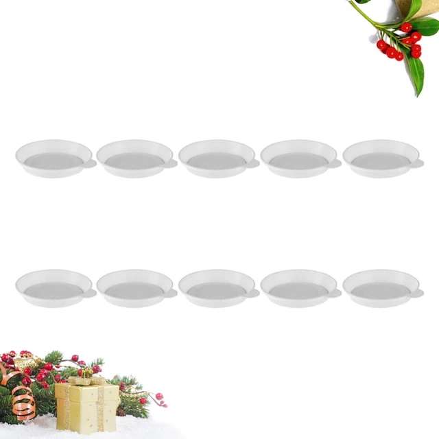 10 PCS Plant Saucer Drip Trays Decked Accessories White Planters Receptacle