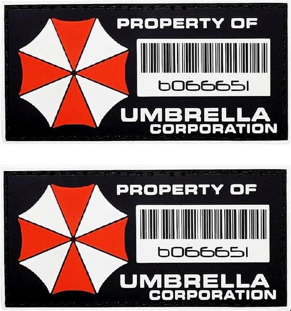 Property Patch PROPERTY OF UMBRELLA Corporation Resident Evil PATCH | 2PC PVC RUBBER 3 ...