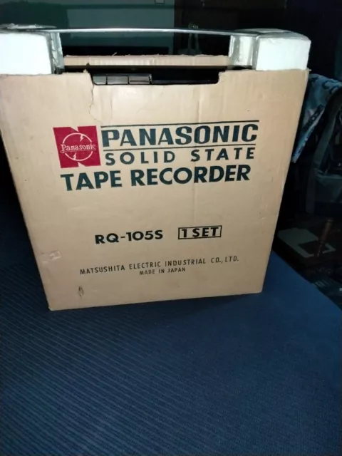 Vintage Panasonic Solid State Rq-105s Real Tape Recorder  Made in Japan W Box