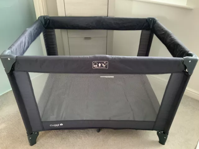 Cuggl grey travel online cot