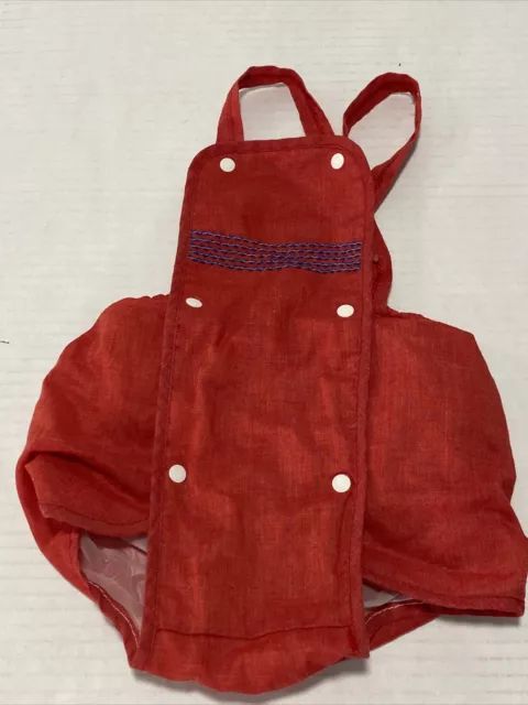 Vintage Lily-Kids Sunsuit SZ 1 12 MO Lined Bubble Romper Baby Red Blu White Snap