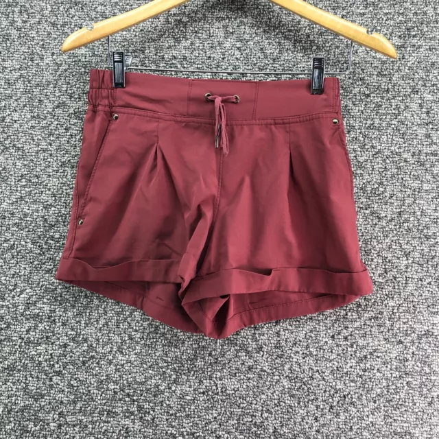 Mondetta Outdoor Project Shorts Burgundy Womens Sz S Hiking Casual 3"