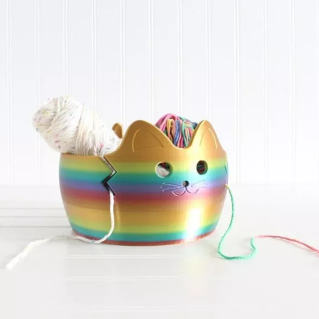 Cat Yarn Knitting Bowl 3d Printed Cat Yarn Bowl Cat Yarn Bowl Yarn Storage Bowl