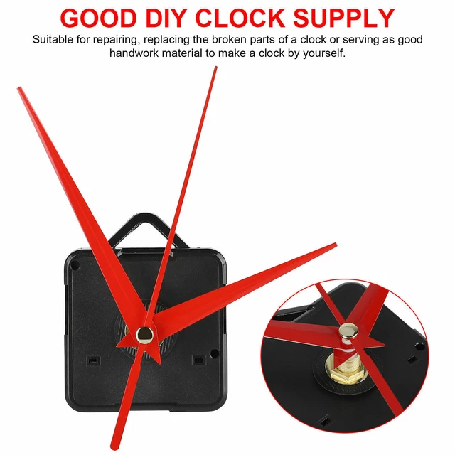 DIY WALL QUARTZ Clock Movement Mechanism Replacement Tool Parts Set Red