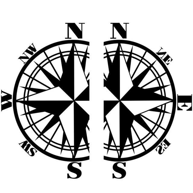 Compass Graphics Car Stickers Decal Auto Hood Body Side Doors Waterproof Decora