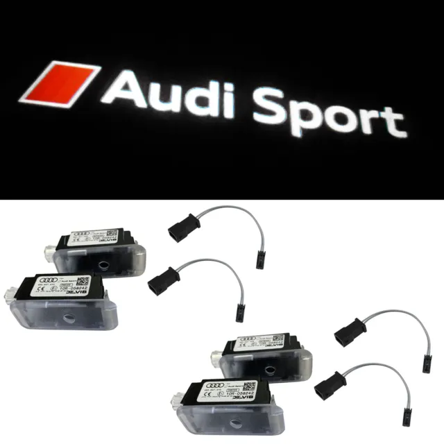 4X ORIGINAL AUDI Sport DEL éclairage entrée porte logo + 4x
