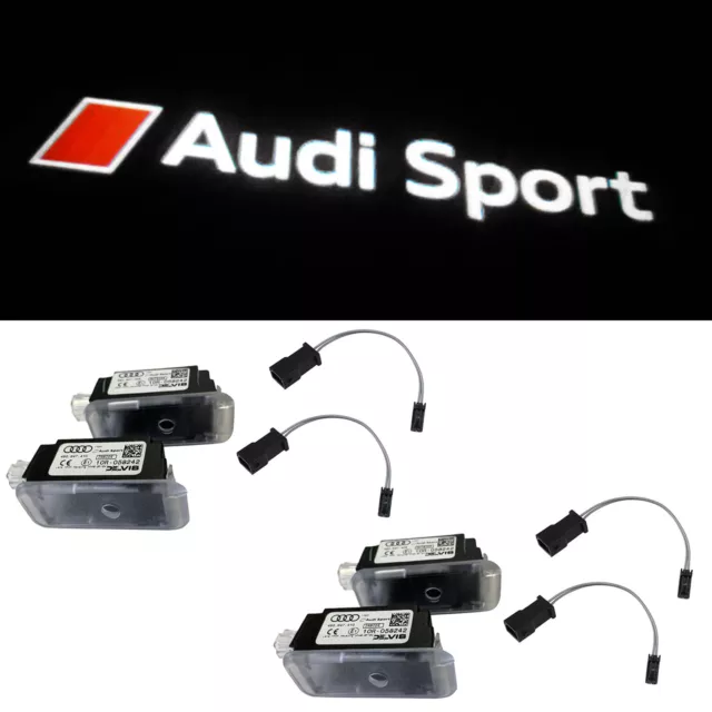 2x Original Audi E-TRON BLACK EDITION Einstiegsbeleuchtung Tür Logo  Projektor