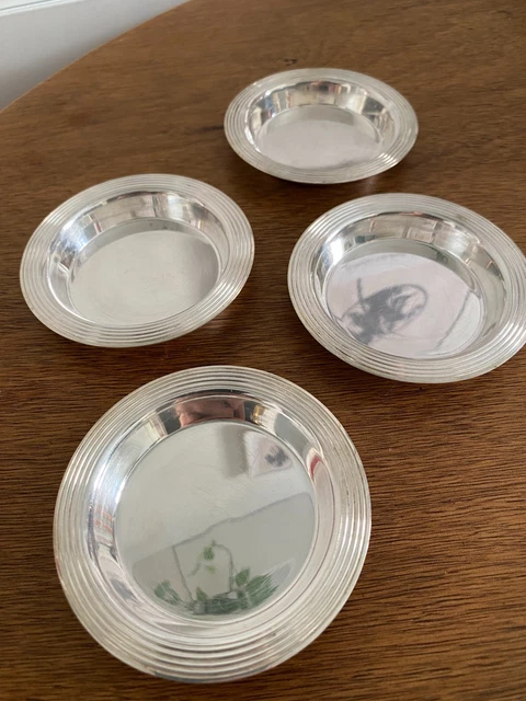 2 Dessous De Verre Christofle Modèle Contours - Métal Argenté, Made In France
