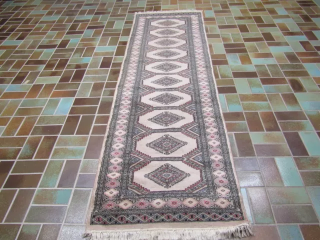 Alter Handgeknüpft Buchara Perser Orientteppich Läufer Carpet Rug Tappeto 263x78