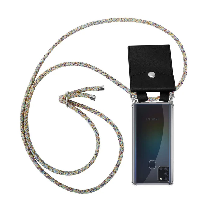 Case for Samsung Galaxy A21s Silicone Protection Phone Cover Necklace