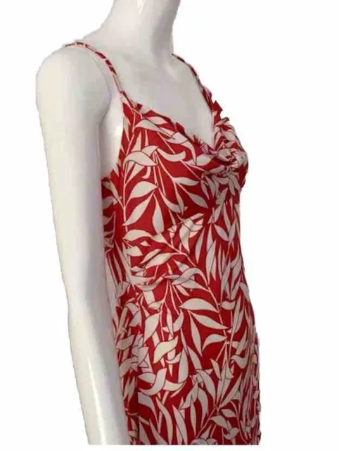 Diane Von  Furstenberg Anette Vintage Red And White Silk Dress Size 6