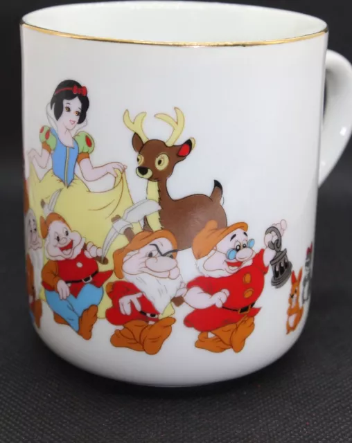VTG Disneyland Disney World Snow White & the Seven Dwarfs Coffee Mug Cup Japan