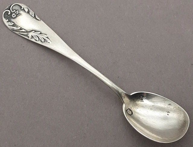 Antiker Salzlöffel 950er Silber Frankreich Kaviarlöffel 1 von 2 Löffelchen (113)