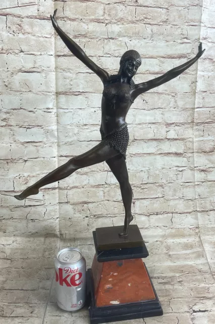 XL Bronze Art Deco Statue by Chiparus - Egyptian Dancer Figurine Figure Sale Nr