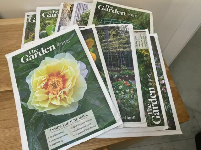 10 x RHS Royal Horticultural Society The Garden Magazines from 2021 *NEW*