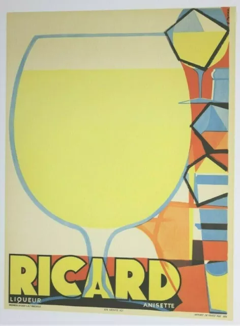 AFFICHE PASTIS RICARD CASANIS PERNOD BERGER ABSINTHE 51 Pontarlier 1950-60