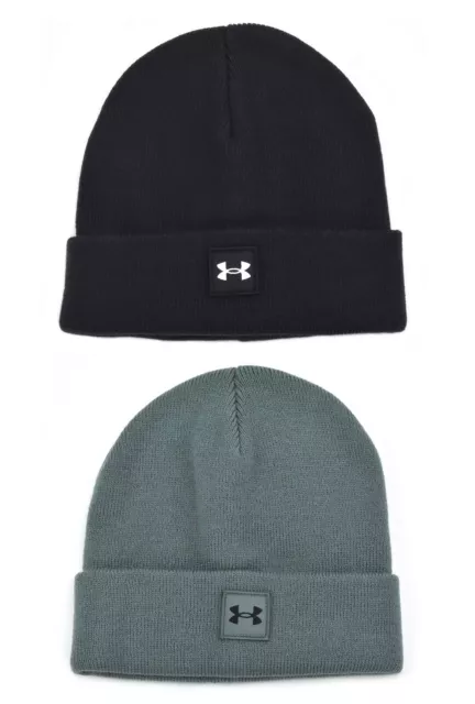 Under Armour Youths Halftime Cuff Beanie Hat 1375648 One-Size Yths Black or Grey