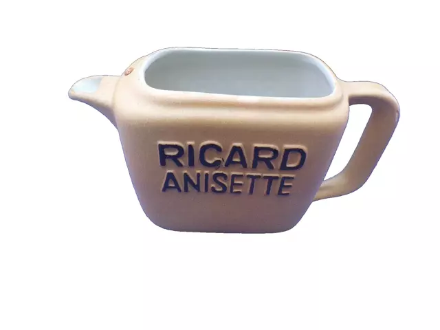 ancien pot-pichet publicitaire en grès Ricard Anisette-Ateliers Ricard-1 litre