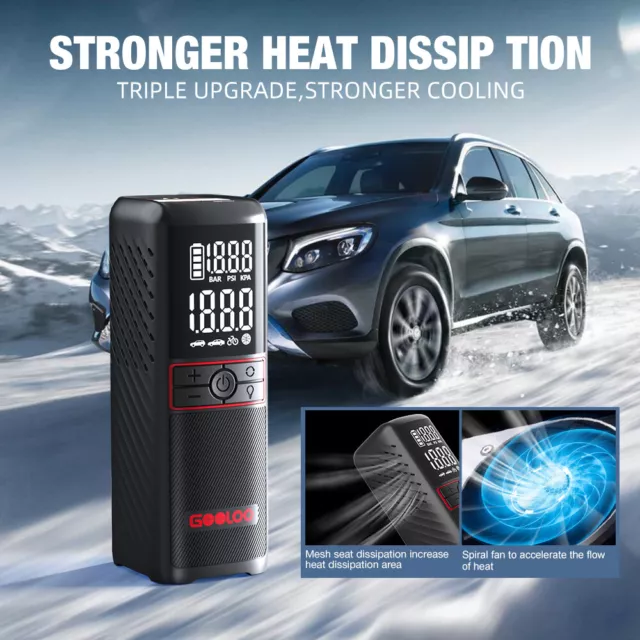 GOOLOO Portable Electric Digital Tire Inflator Air Compressor 160 PSI Air Pump
