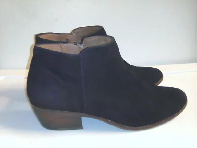 SAM EDELMAN Petty Ankle BOOTIES BLACK Suede Zip Boots Women’s Size 9.5 M