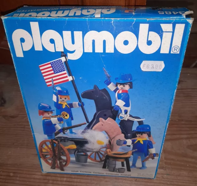 Crèche de Noel Playmobil boite vide vintage abimée 4884