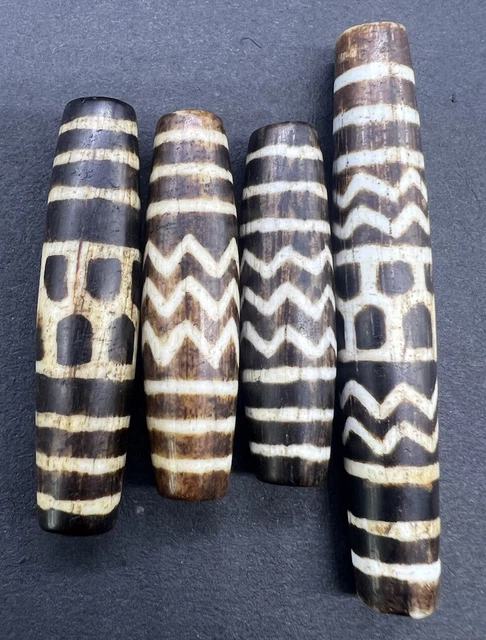 Old Pumtec Beads Chung Dze Bead Lucky Beads Petrified Wood Bead Lot From Burma