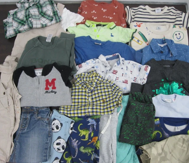 Baby Boys Clothing Bundle Size 18-24 Months Trousers Tops 1.5-2 Years
