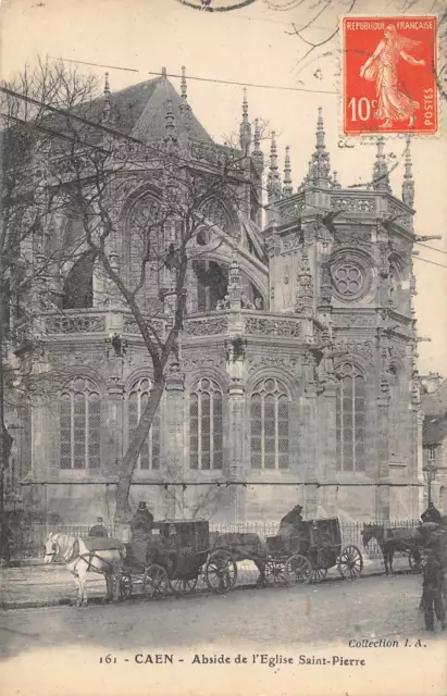 Cpa 14  Caen Abside Eglise Saint Pierre