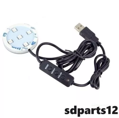 Base Luminosa LED con USB per Deodorante Profumo 12V 24V 7 Colori Auto Camion