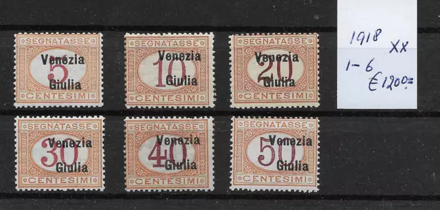 ITALY  @    Venezia Giulia  1918 Sass.1-6  MnH € 1200.00  -Nice Priced @ Ita.52