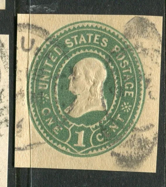USA; 1870s-80s early classic Embossed Presidential POSTAL STATIONARY PIECE 1c.
