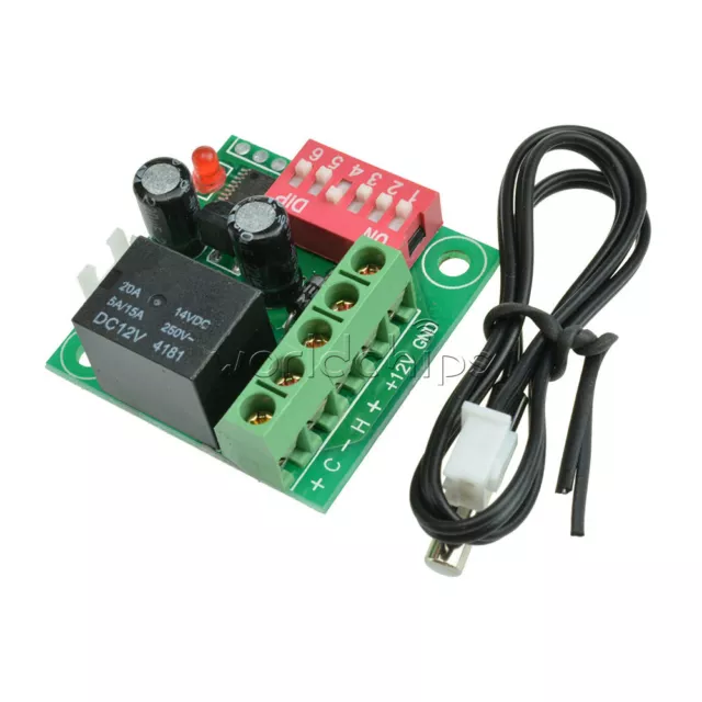 Heat Cool Temp Thermostat Digital Temperature Control Switch W1701 20-90℃ DC 12V