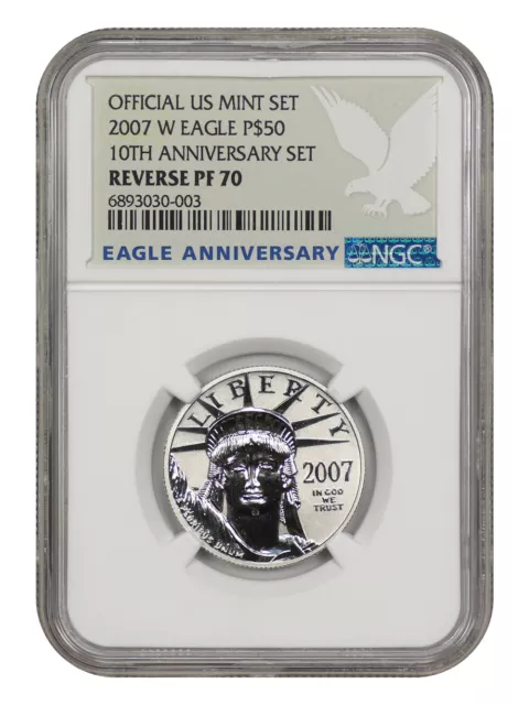 2007-W $50 Statue of Liberty NGC Rev PR70