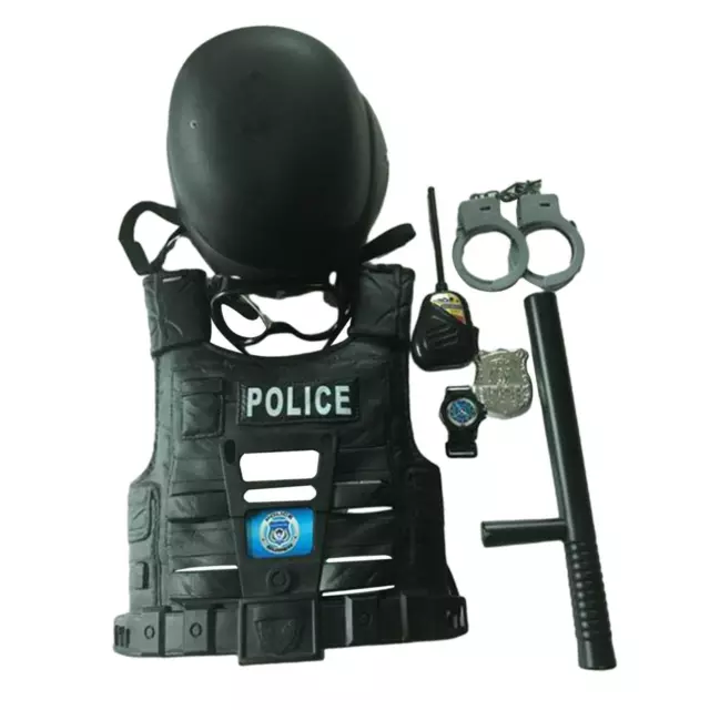 Policier avec accessoires, déguisement pour jeu de simulation, déguisement  pour enfants, déguisement de carrière, jeu de rôle policier -  France