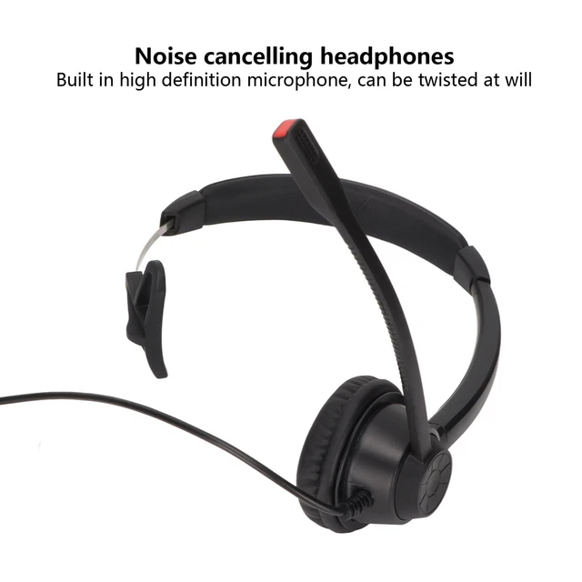 BROLEO Monaural Traffic Headset Cozy Communication Headset For Office For 2.5mm